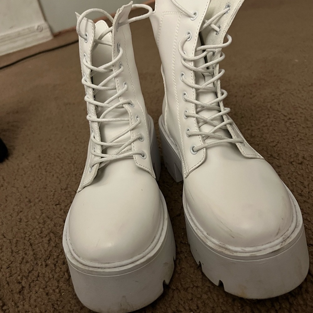 White Platform Boots